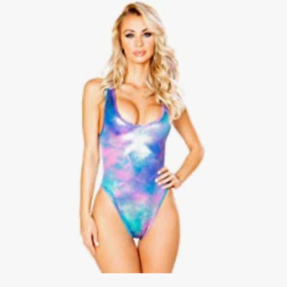 J. Valentine Cotton Candy Glitter Bodysuit